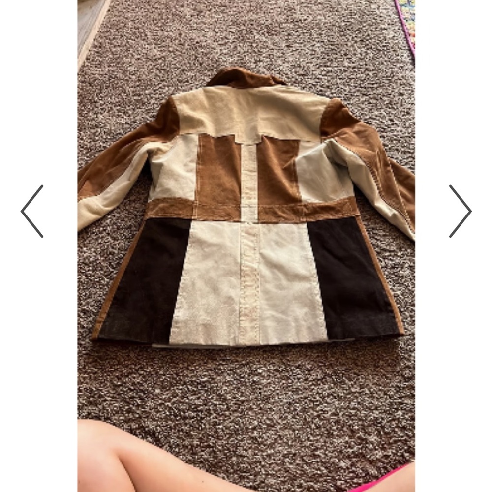Brown And Cream Patchwork Jacket - image 2